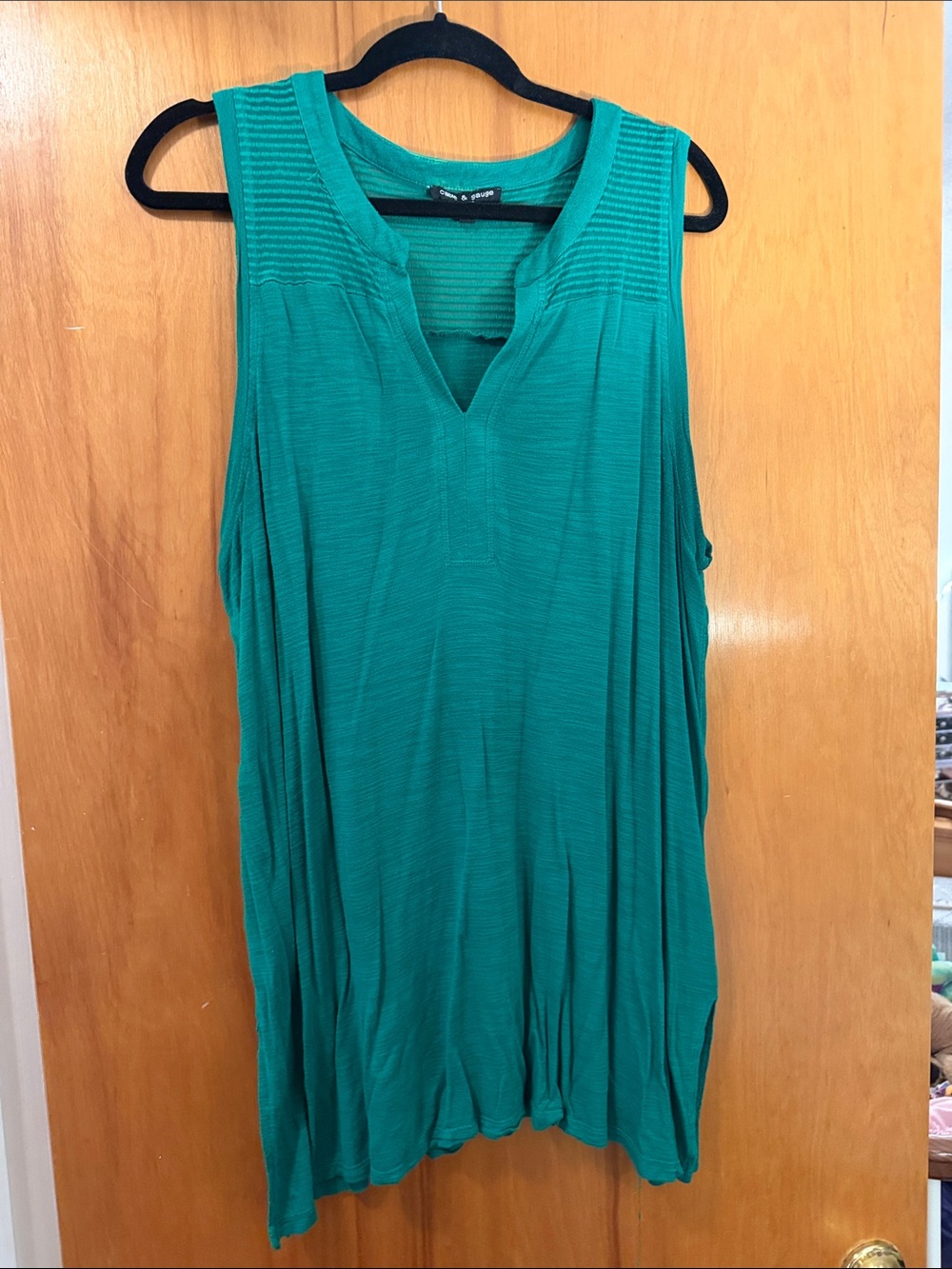 Cable & Gauge Woman Emerald Green Tunic Tank Size 1X